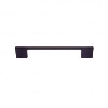 JVJ Hardware 78814 - Santorini Collection Matte Black Finish 128 mm c/c ( mm OA) Thin Profile Contemporary Pull, Compos