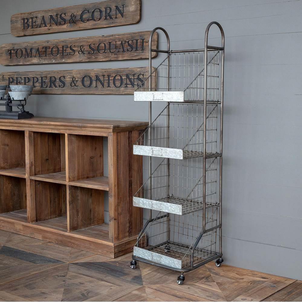 Grocer''S Metal Bread Rack