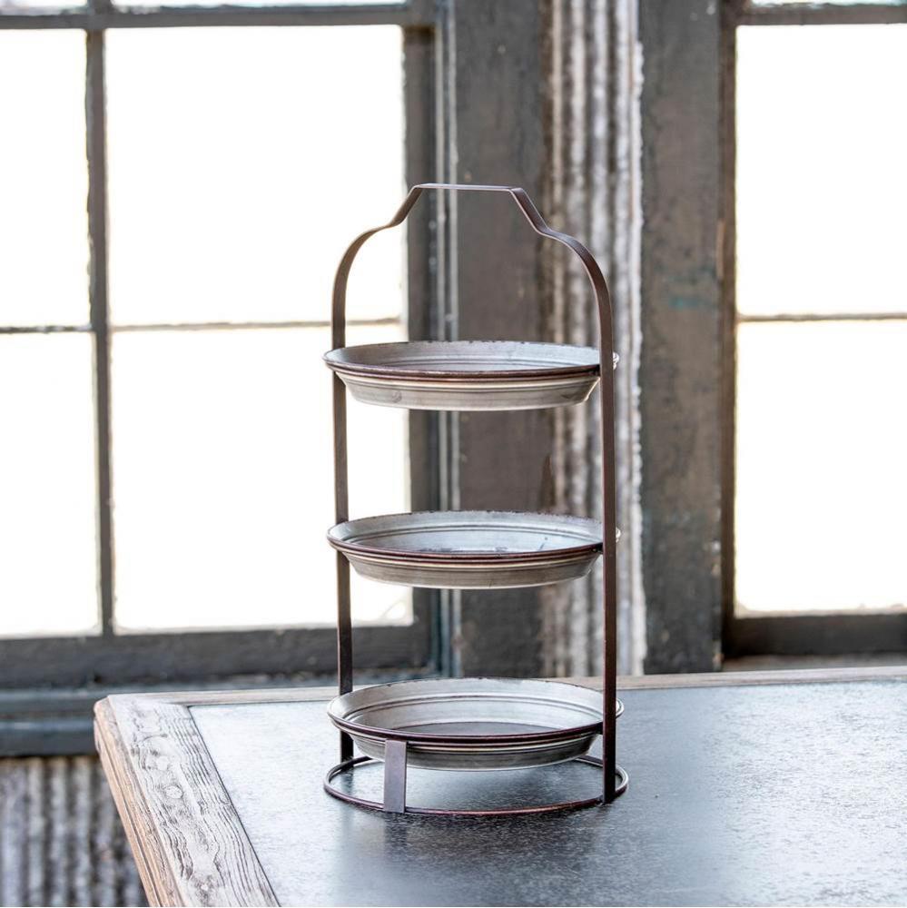 3-Tier Pie Pan Display Rack