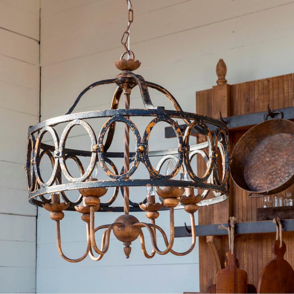 Old Hotel Reception Chandelier