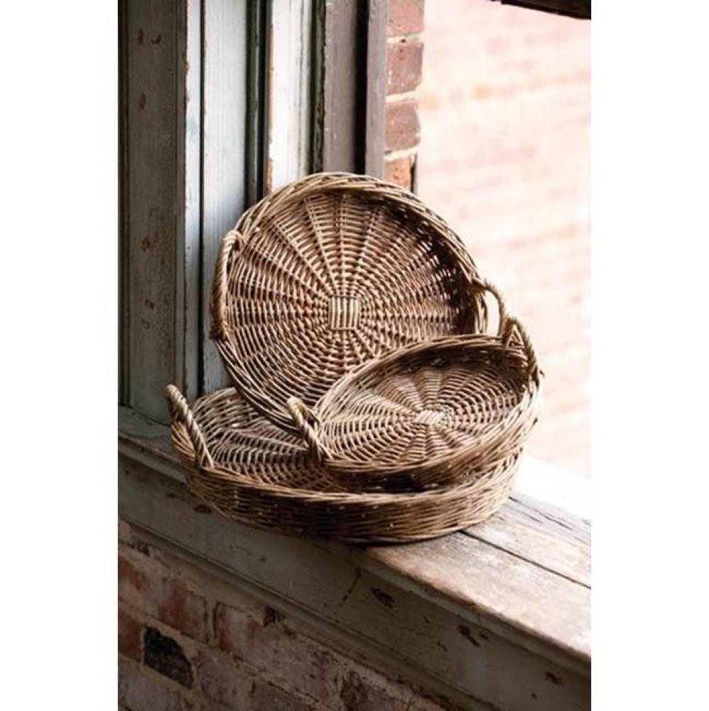 Round Willow Trays Set Of 3