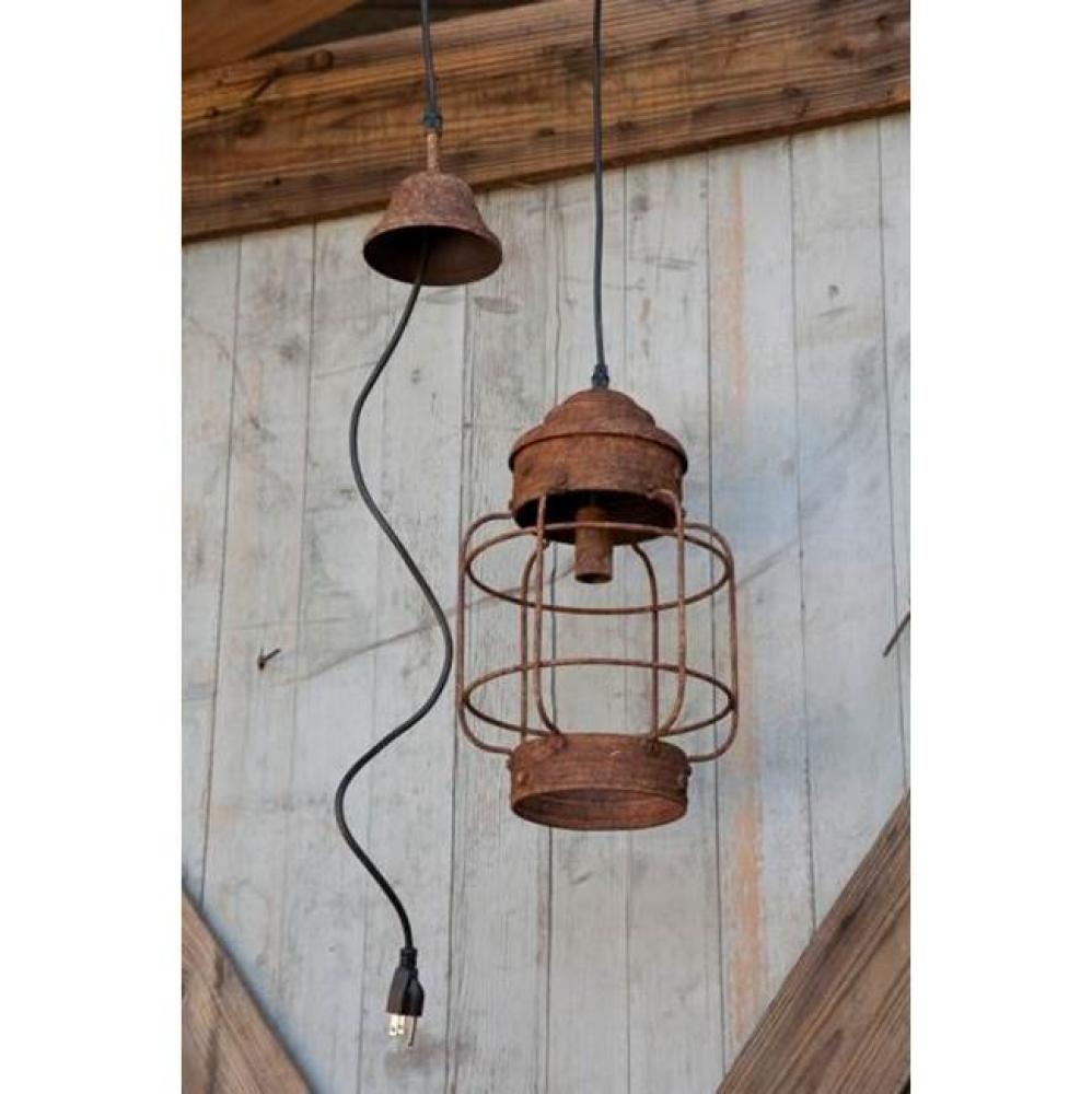 Salvaged Lantern Hanging Light Fixture