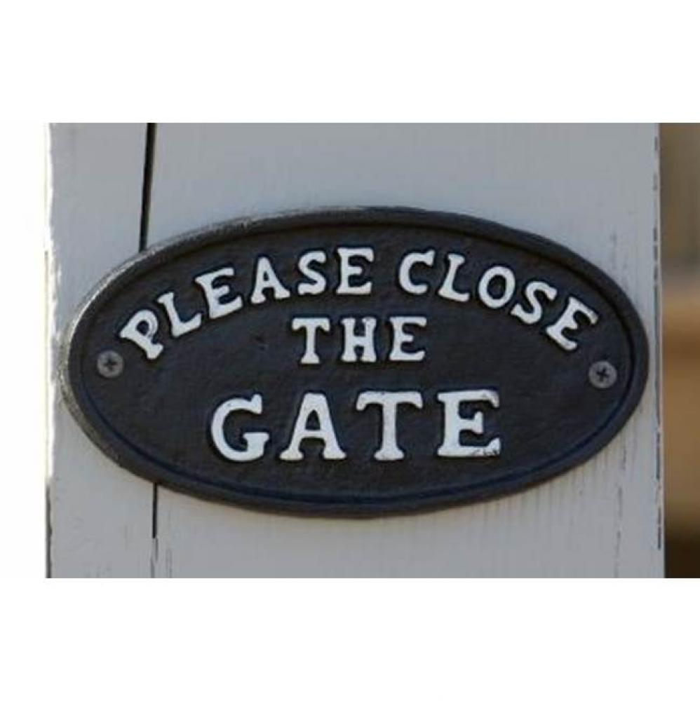 Please Close The Gate Sign