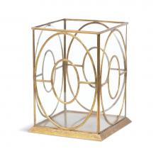 Park Hill EAB16019 - Brass and Glass Hurricane