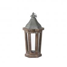 Park Hill ELW16001 - Wood and Galvanized Metal Lantern Small