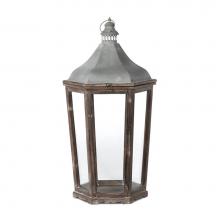 Park Hill ELW16003 - Wood and Galvanized Metal Lantern Large