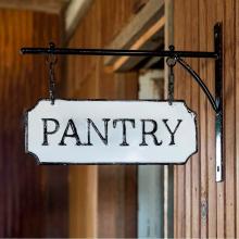 Park Hill EWA80579 - Metal Pantry Sign With Hanging Display Bar