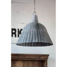 Park Hill ELH81161 - Fluted Galvanized Pendant Light Fixture