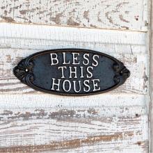 Park Hill EWA82004 - Cast Iron Bless This House Plaque