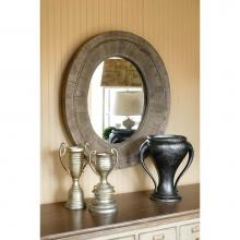 Park Hill EWM82333 - Primitive Wooden Oval Mirror 28X32''