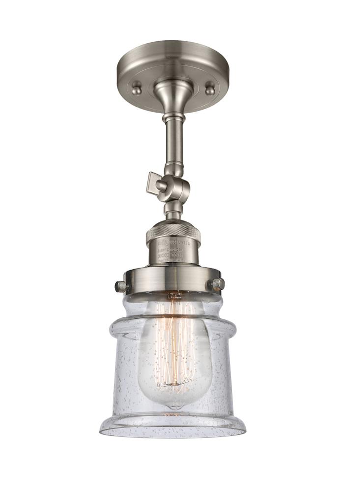 Canton - 1 Light - 5 inch - Brushed Satin Nickel - Adjustable Semi-Flush Mount