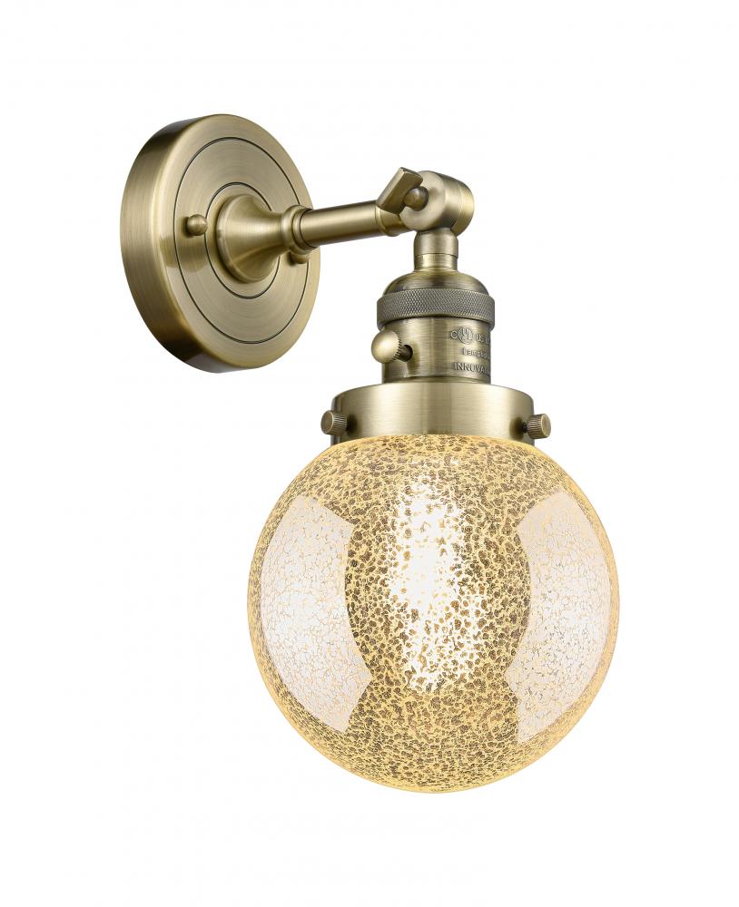 Beacon - 1 Light - 6 inch - Antique Brass - Adjustable Sconce