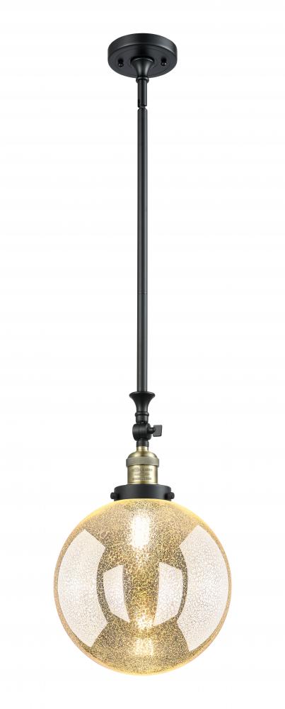 Beacon - 1 Light - 10 inch - Black Antique Brass - Stem Hung - Adjustable Mini Pendant