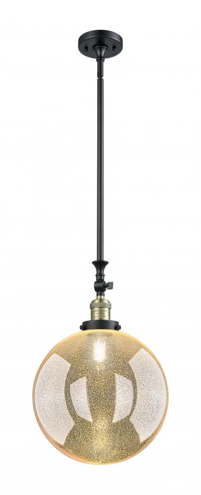 Beacon - 1 Light - 12 inch - Black Antique Brass - Stem Hung - Adjustable Mini Pendant