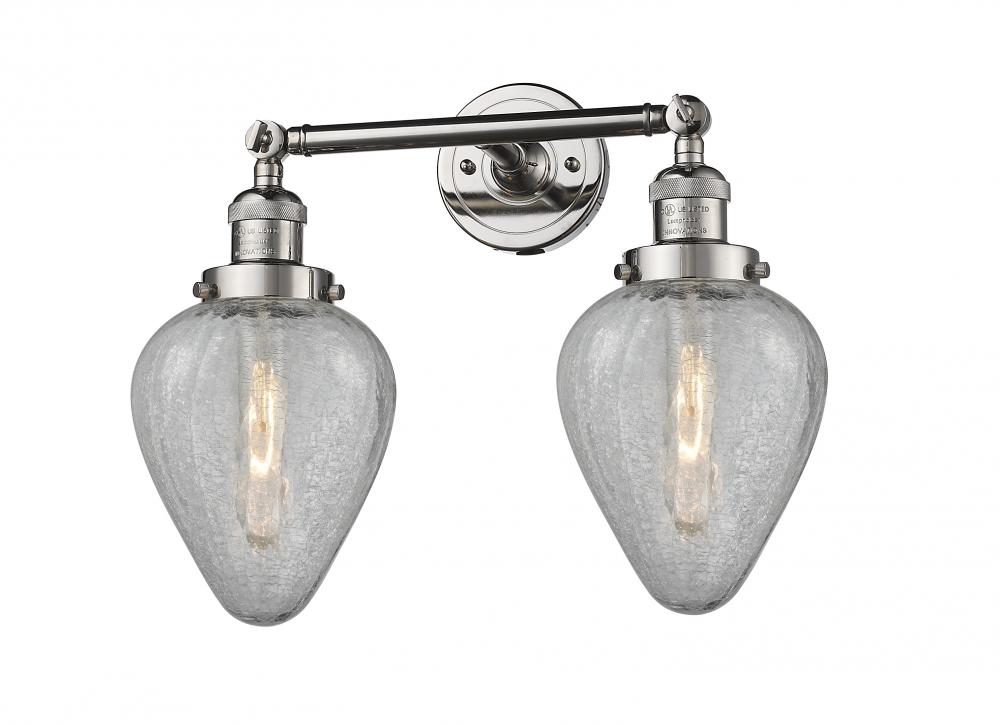 Geneseo - 2 Light - 17 inch - Polished Nickel - Adjustable Bath Vanity Light