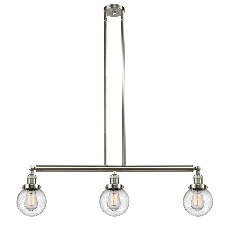 Beacon - 3 Light - 39 inch - Brushed Satin Nickel - Stem Hung - Adjustable Island Light