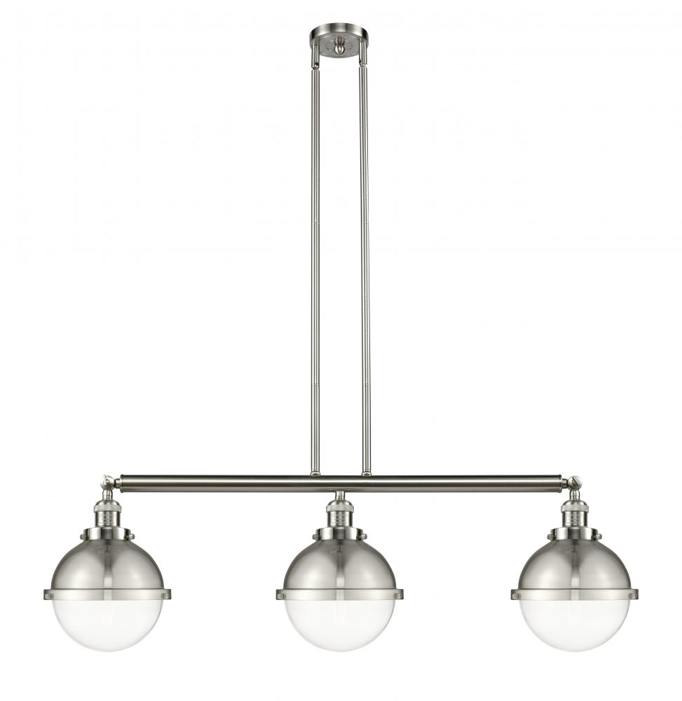 Hampden - 3 Light - 42 inch - Brushed Satin Nickel - Stem Hung - Adjustable Island Light