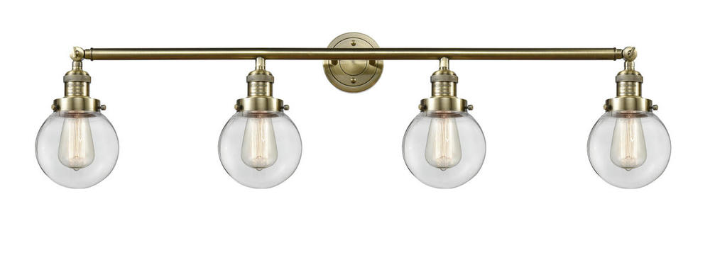 Beacon - 4 Light - 42 inch - Antique Brass - Adjustable Bath Vanity Light