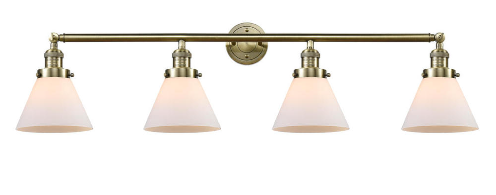 Cone - 4 Light - 44 inch - Antique Brass - Adjustable Bath Vanity Light