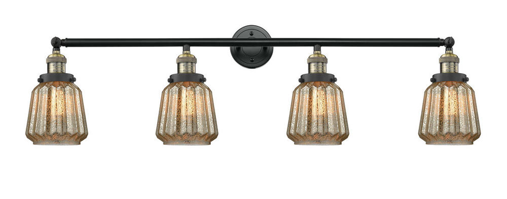Chatham - 4 Light - 42 inch - Black Antique Brass - Adjustable Bath Vanity Light