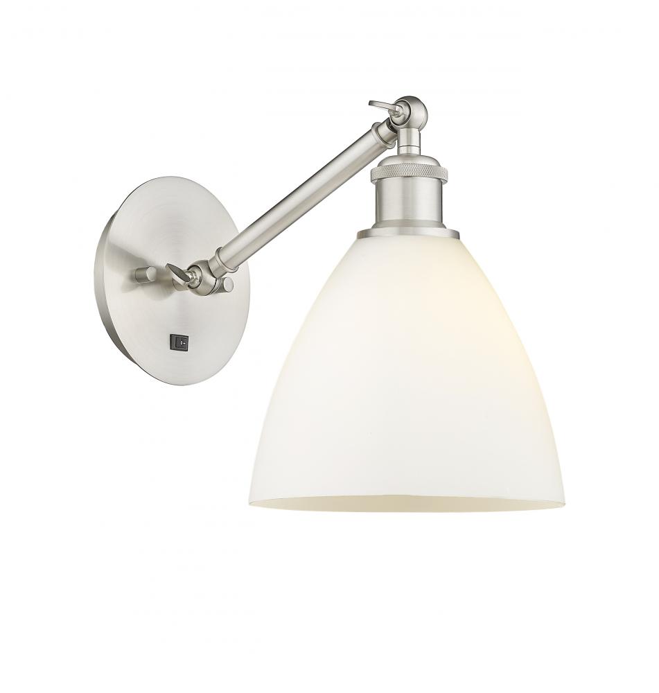 Bristol - 1 Light - 8 inch - Brushed Satin Nickel - Adjustable Sconce