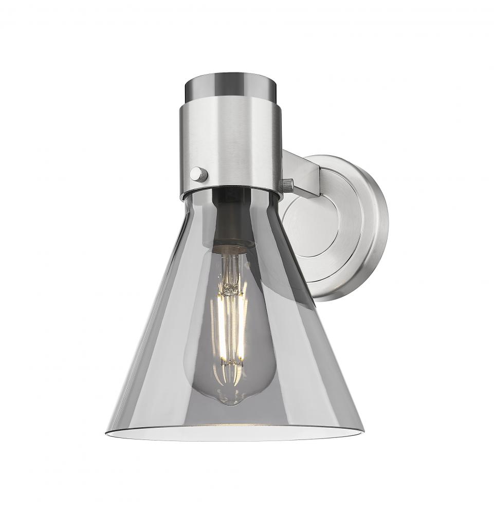 Lawton Cone - 1 Light - 8 inch - Satin Nickel - Sconce