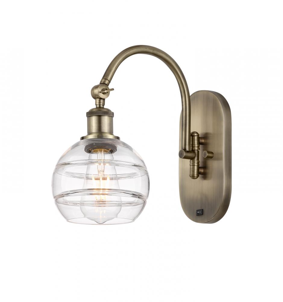 Rochester - 1 Light - 6 inch - Antique Brass - Adjustable Swing Arm