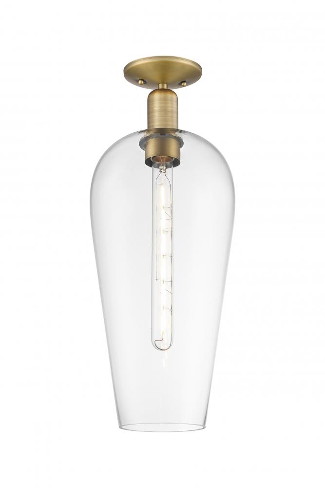 Chelsea - 1 Light - 6 inch - Antique Brass - Semi-Flush Mount