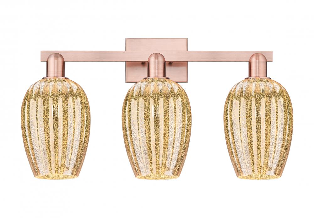 Preston - 3 Light - 26 inch - Antique Brass - Bath Vanity Light