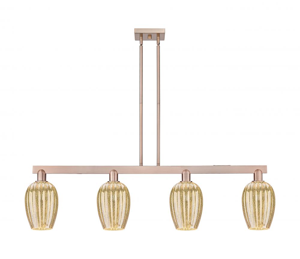 Preston - 4 Light - 48 inch - Antique Copper - Cord hung - Island Light