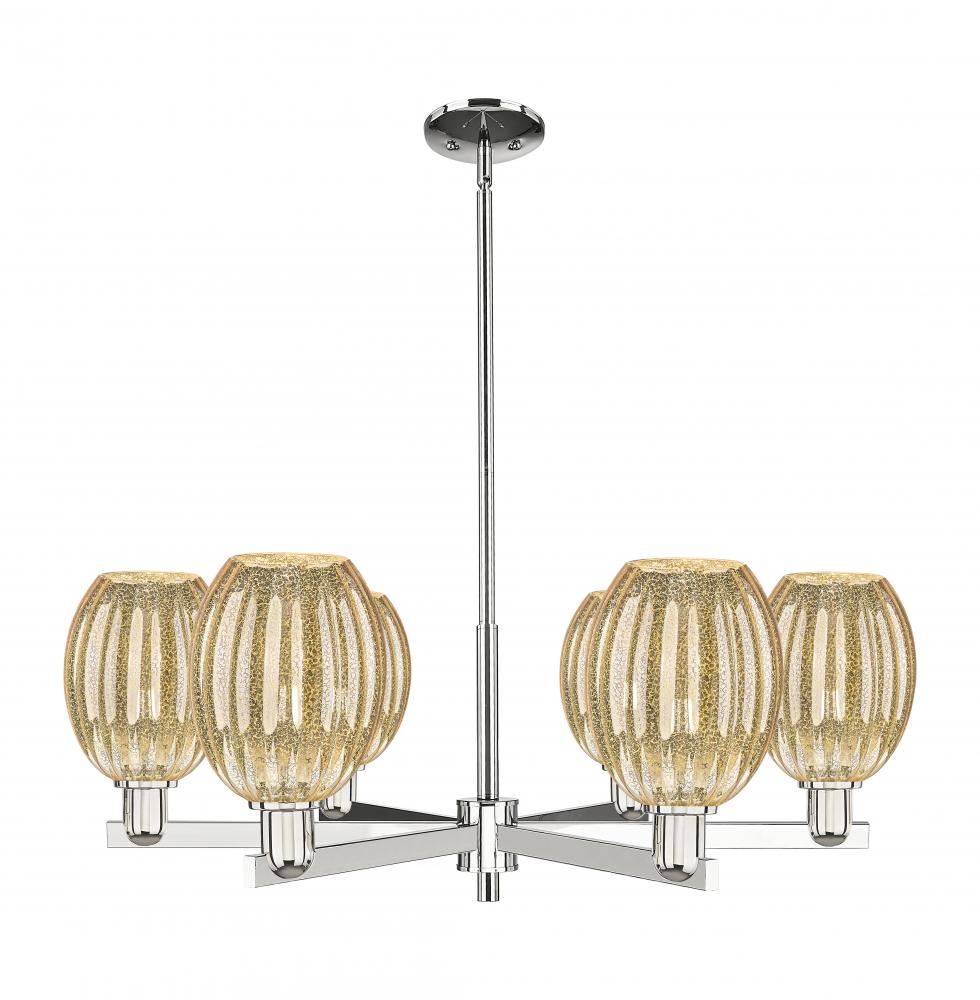 Preston - 6 Light - 24 inch - Polished Nickel - Chandelier