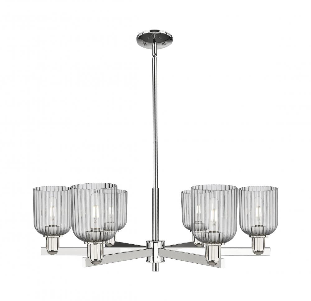 Bridal Veil - 6 Light - 24 inch - Polished Nickel - Chandelier