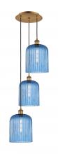 Innovations Lighting 113B-3P-BB-G559-8BL - Bridal Veil - 3 Light - 12 inch - Brushed Brass - Cord Hung - Multi Pendant