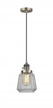 Innovations Lighting 201CSW-AB-G142-LED - Chatham - 1 Light - 7 inch - Antique Brass - Cord hung - Mini Pendant