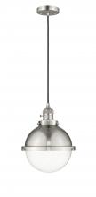 Innovations Lighting 201CSW-SN-HFS-82-SN-LED - Hampden - 1 Light - 9 inch - Brushed Satin Nickel - Cord hung - Mini Pendant