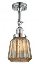 Innovations Lighting 201F-PC-G146-LED - Chatham - 1 Light - 7 inch - Polished Chrome - Adjustable Semi-Flush Mount