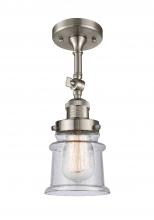 Innovations Lighting 201F-SN-G184S-LED - Canton - 1 Light - 5 inch - Brushed Satin Nickel - Adjustable Semi-Flush Mount