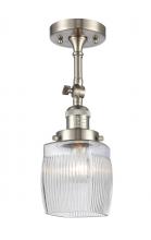 Innovations Lighting 201F-SN-G302-LED - Colton - 1 Light - 6 inch - Brushed Satin Nickel - Adjustable Semi-Flush Mount