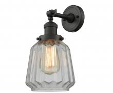 Innovations Lighting 203-OB-G142-LED - Chatham - 1 Light - 7 inch - Oil Rubbed Bronze - Adjustable Sconce