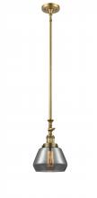 Innovations Lighting 206-BB-G173 - Fulton - 1 Light - 7 inch - Brushed Brass - Stem Hung - Adjustable Mini Pendant
