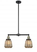 Innovations Lighting 209-BAB-G146 - Chatham - 2 Light - 21 inch - Black Antique Brass - Stem Hung - Adjustable Island Light