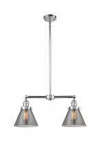 Innovations Lighting 209-PC-G43-LED - Cone - 2 Light - 21 inch - Polished Chrome - Stem Hung - Adjustable Island Light