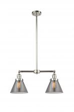 Innovations Lighting 209-PN-G43-LED - Cone - 2 Light - 21 inch - Polished Nickel - Stem Hung - Adjustable Island Light