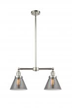 Innovations Lighting 209-PN-G43-L - Cone - 2 Light - 21 inch - Polished Nickel - Stem Hung - Adjustable Island Light