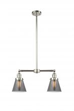Innovations Lighting 209-PN-G63-LED - Cone - 2 Light - 21 inch - Polished Nickel - Stem Hung - Adjustable Island Light