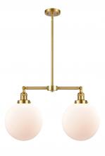 Innovations Lighting 209-SG-G201-10-LED - Beacon - 2 Light - 25 inch - Satin Gold - Stem Hung - Adjustable Island Light