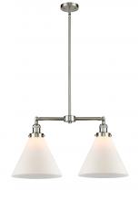 Innovations Lighting 209-SN-G41-L - Cone - 2 Light - 21 inch - Brushed Satin Nickel - Stem Hung - Adjustable Island Light