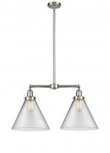 Innovations Lighting 209-SN-G42-L-LED - Cone - 2 Light - 21 inch - Brushed Satin Nickel - Stem Hung - Adjustable Island Light