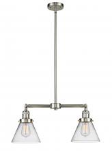 Innovations Lighting 209-SN-G42-LED - Cone - 2 Light - 21 inch - Brushed Satin Nickel - Stem Hung - Adjustable Island Light