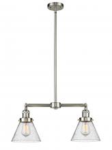 Innovations Lighting 209-SN-G44-LED - Cone - 2 Light - 21 inch - Brushed Satin Nickel - Stem Hung - Adjustable Island Light